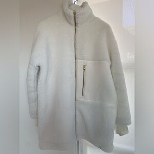 Varley Sherpa Zip Up Jacket White